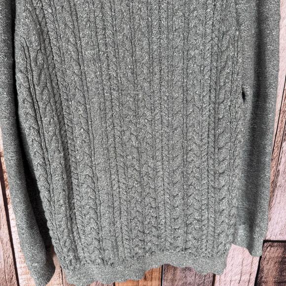 Tommy Bahama Cardigan Sweater Gray Cable Knit Men's Relaxed Grandpa Classic XL - Picture 6 of 8